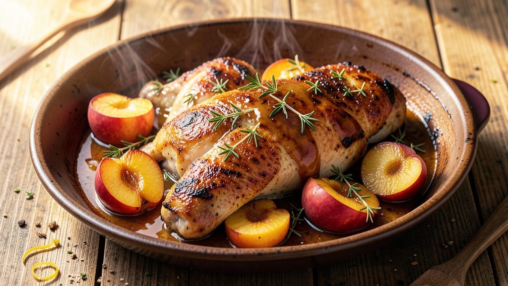 Baked Chicken And Peaches Recipe: Summer-Inspired Sweet-Savory Balance