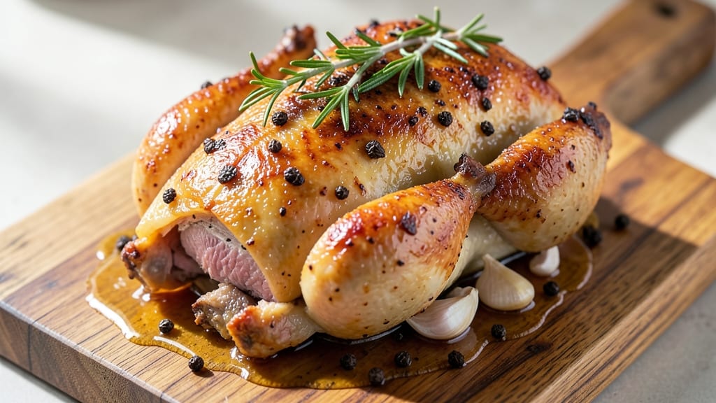 Baked Whole Young Chicken Recipe: Juicy Golden Crust From Oven to Table