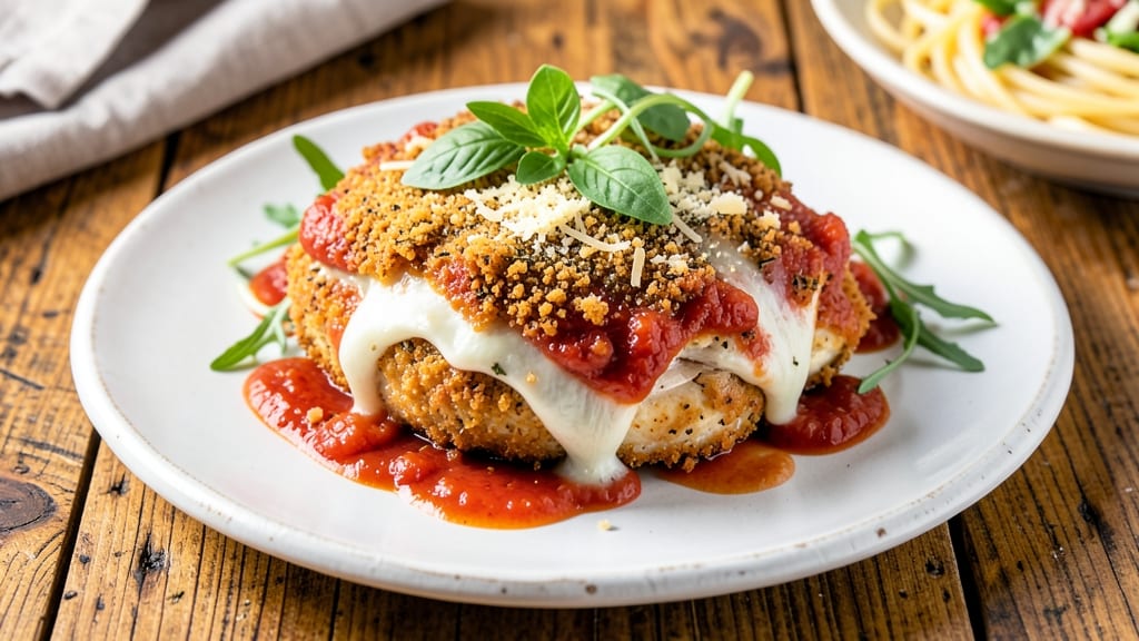 Baked Chicken Patty Parmesan Recipe: Triple-Crusted Crunch With Buttery Juicy Centers