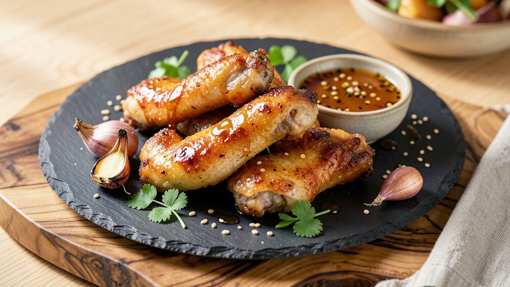 Baked Garlic Chicken Wings Recipe: Crispy Skin with Garlicky Infusion
