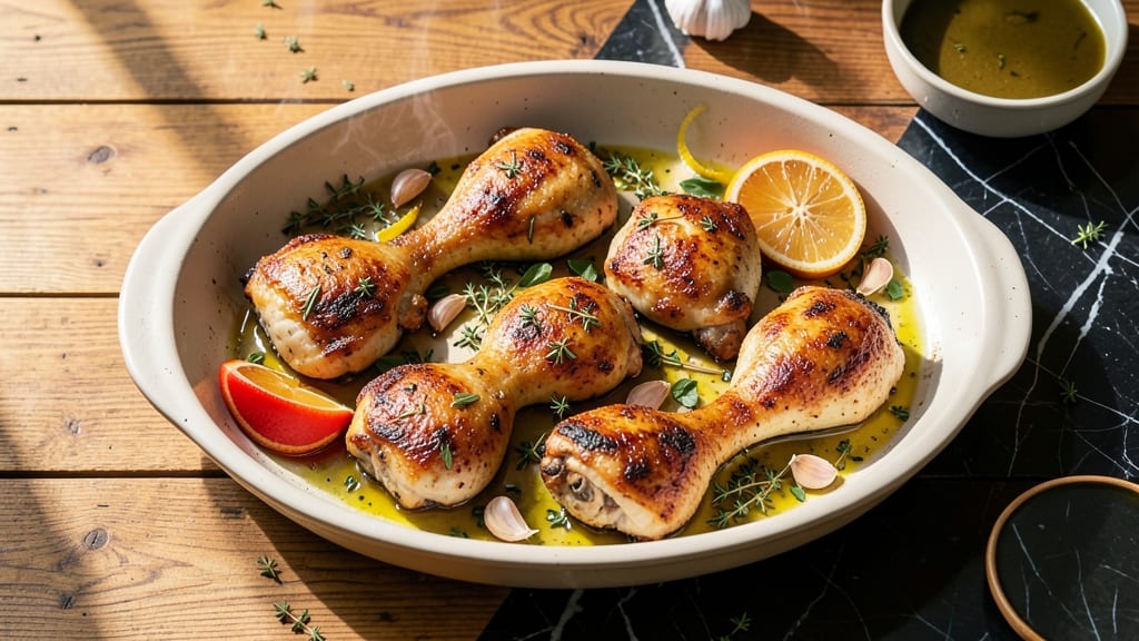 Baked Chicken Thighs Mediterranean Recipe: Lemon-Garlic Herb Crisp With Juicy Centers