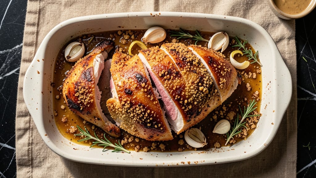 Baked Split Chicken Recipe: Crispy Parmesan-Panko Crown Over Juicy Centers