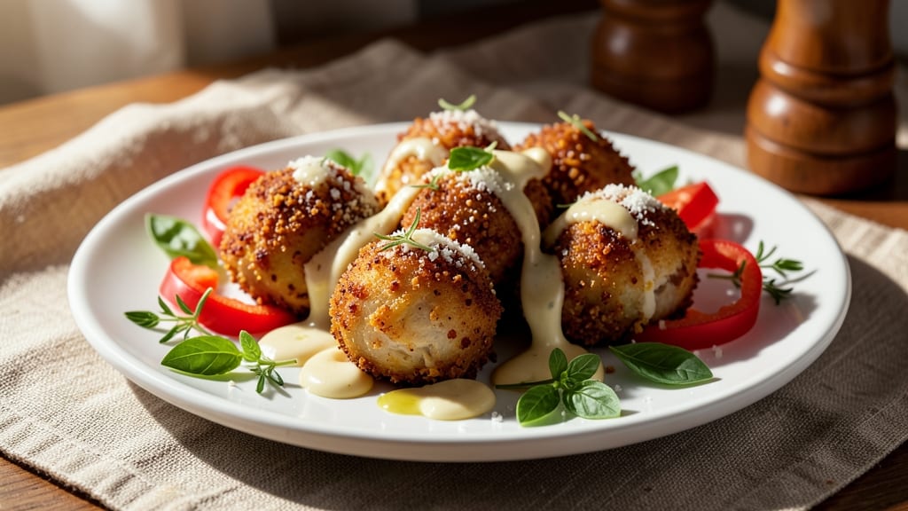 Baked Chicken Balls Recipe: Crispy Parmesan Crunch With Gooey Centers