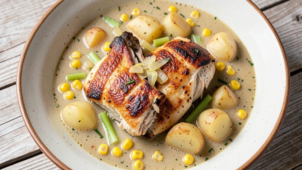 Amish Chicken Corn Chowder Soup Recipe: Creamy Potato-Thickened Comfort