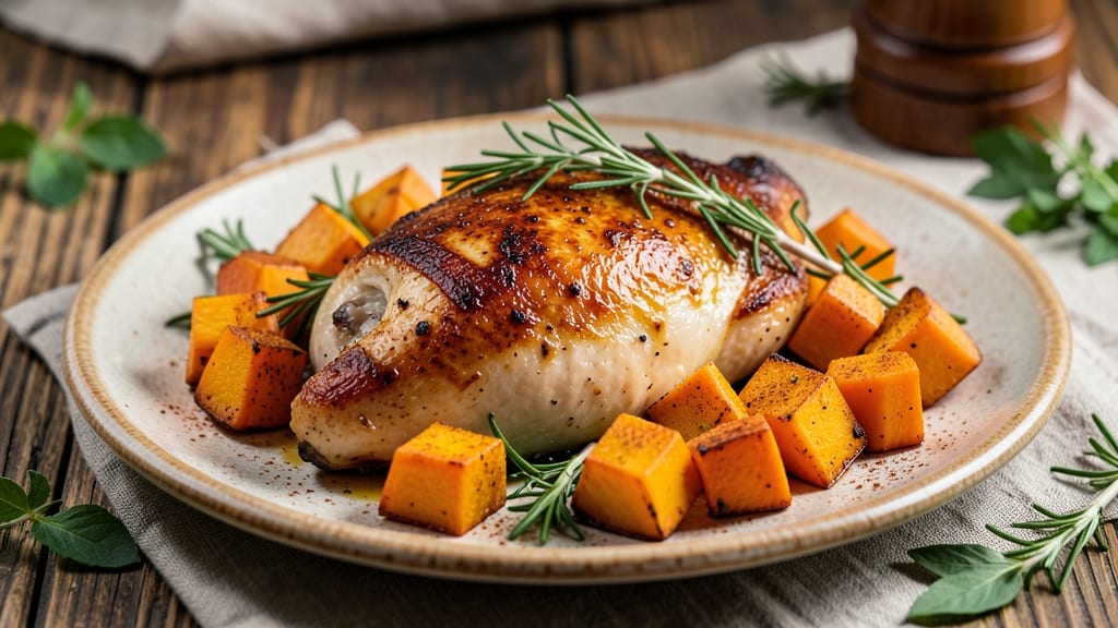 Baked Chicken Breast and Butternut Squash Recipe: Sweet-Savory Roast With Caramelized Edges