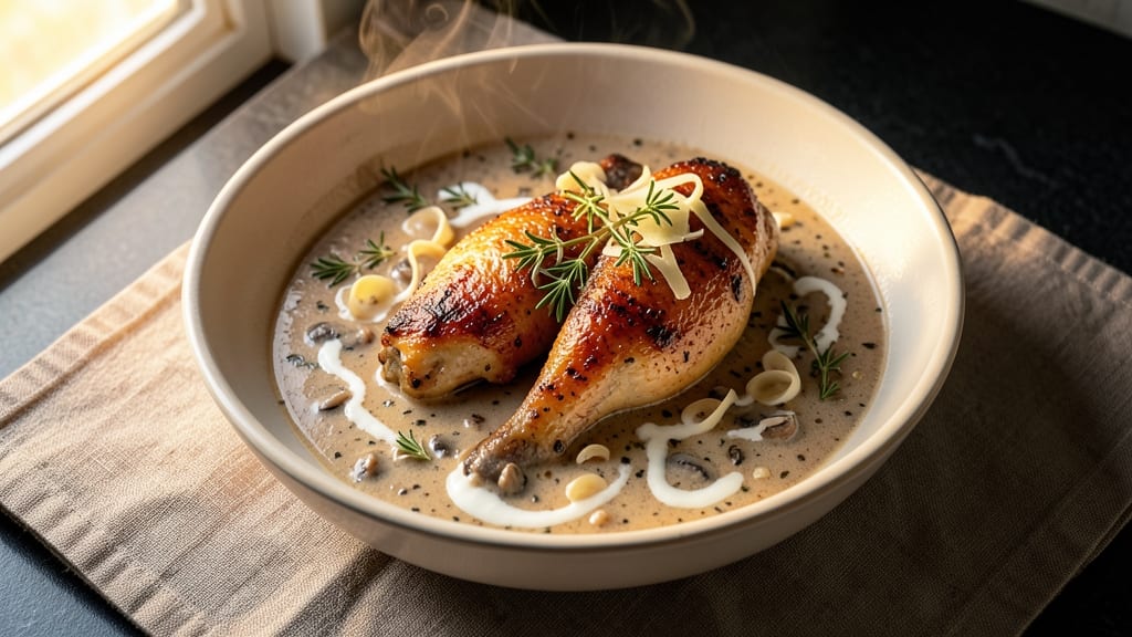 Baked Chicken Thighs With Cream Of Mushroom Soup Recipe: One-Pot Creamy Mushroom Magic
