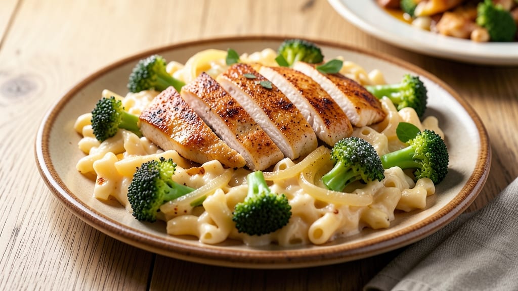 Baked Mac and Cheese With Chicken and Broccoli Recipe: One-Pan Protein-Packed Comfort