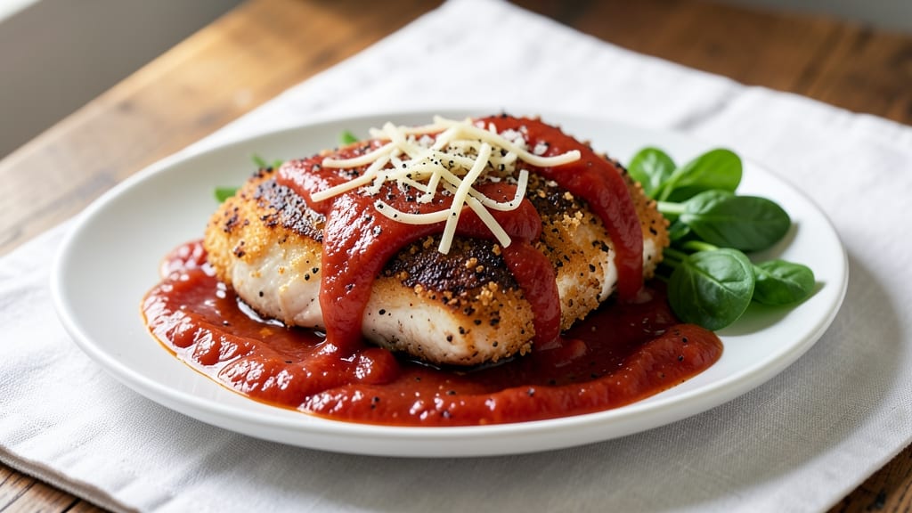 Baked Chicken Parmesan Recipe Without Breadcrumbs: Crispy Parmesan-Panko Crust With Juicy Centers