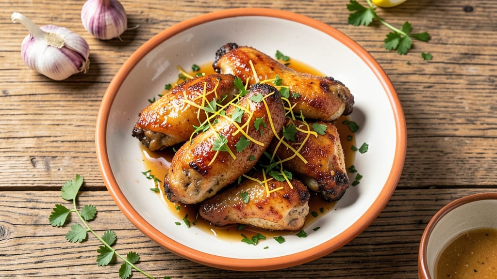 Baked Italian Chicken Wings Recipe: Garlic-White Wine Poached Crunch