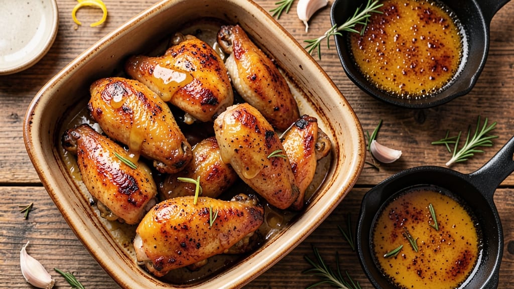 Baked Full Chicken Wings Recipe: Buttery Crisp Skin, Juicy Meat in One Pan