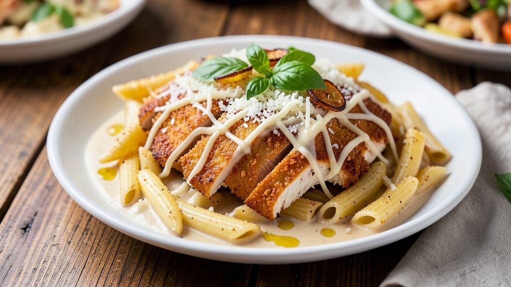Applebee's Three Cheese Chicken Penne Copycat Recipe: Triple-Melted Cheese Crust Over Al Dente Noodles