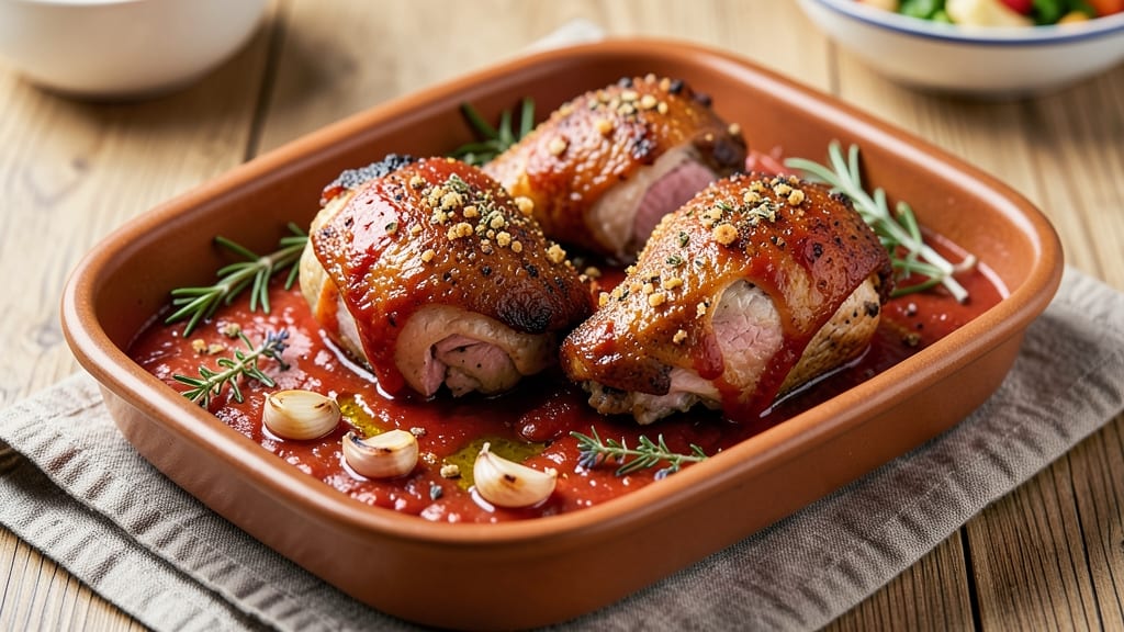 Baked Chicken Thighs in Tomato Sauce Recipe: Slow-Simmered Richness With Herbed Crust