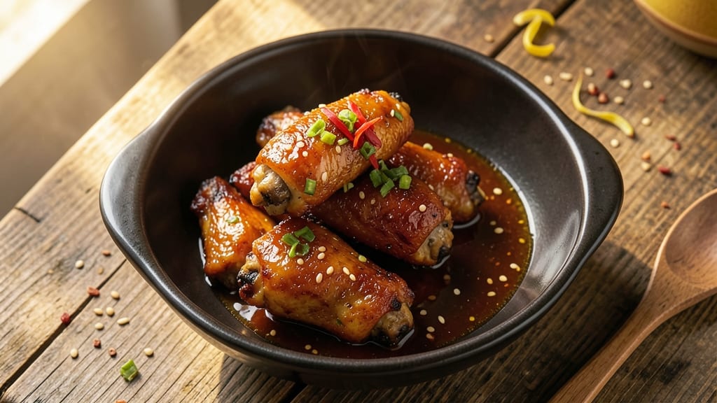 Baked Chicken Wings With Honey Soy and Ginger Marinade Recipe: Sticky-Sweet Crisp in 45 Minutes