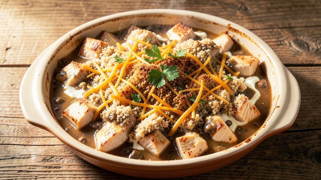 Campbell's Cream of Mushroom Chicken Casserole Recipe: Crispy Top, Melty Cheese Magic