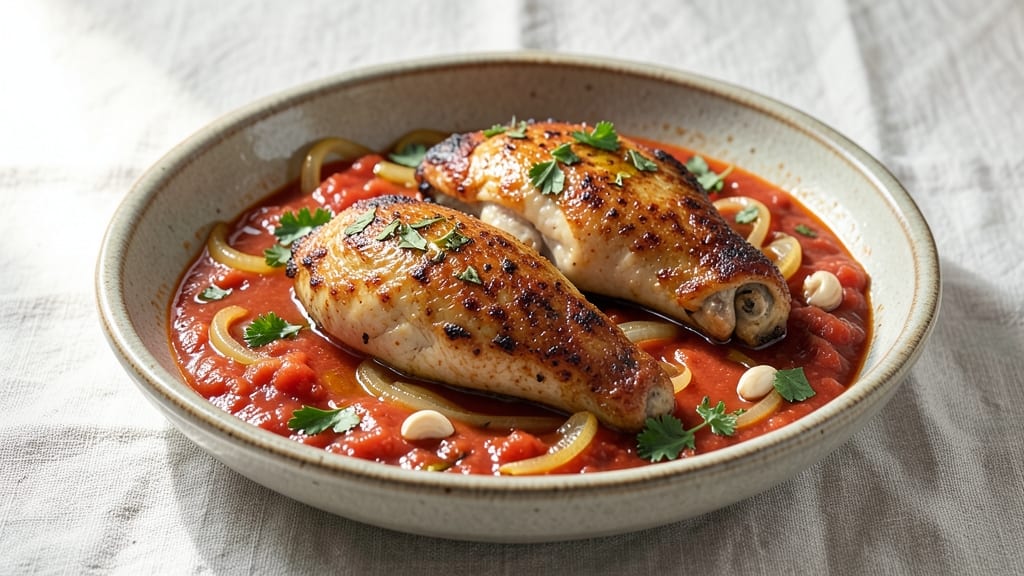 Chicken Thighs With Canned Tomatoes Recipe: Slow-Simmered Umami Bomb