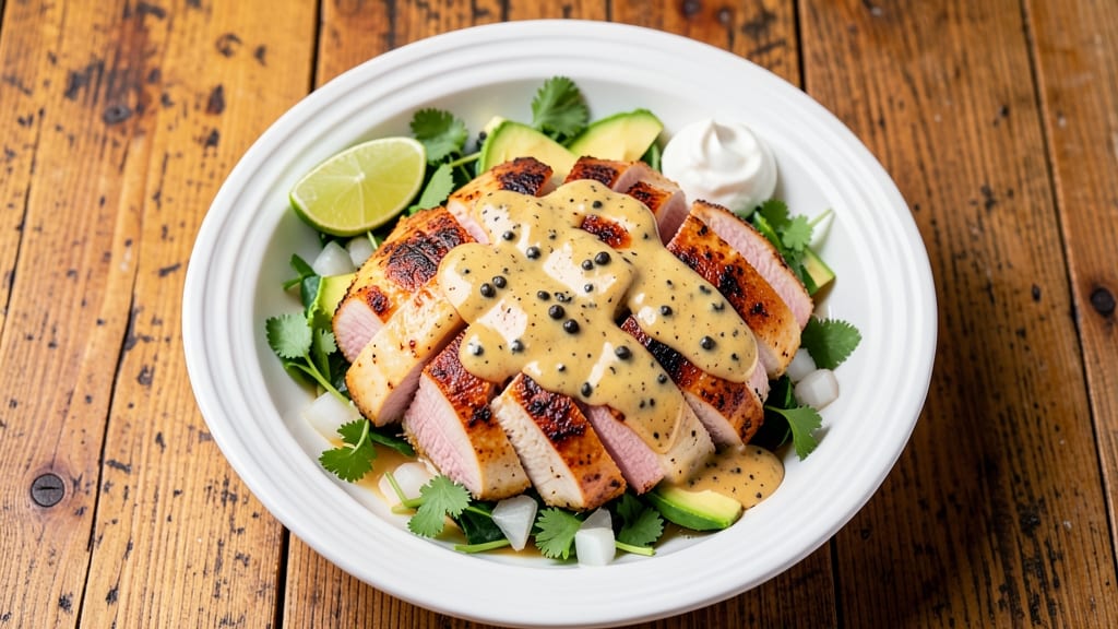 Chicken Veracruz Salad Copycat Recipe: Creamy Avocado-Lime Dressing With Tender Chicken