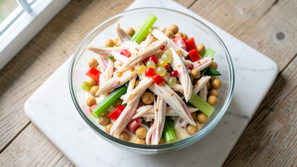 Copycat Chick-Fruity Fran Chicken Salad Recipe: Creamy, Crunchy, and Chickpea-Packed