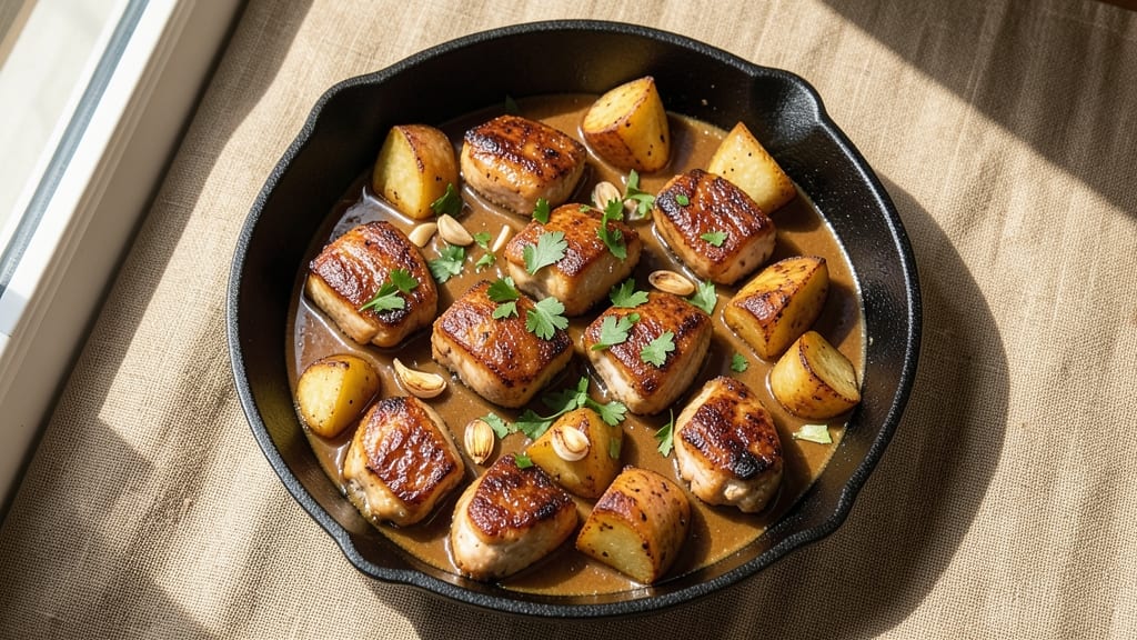 Denny's Bourbon Chicken Skillet Recipe: One-Pan Crispy Chicken and Creamy Gravy Magic