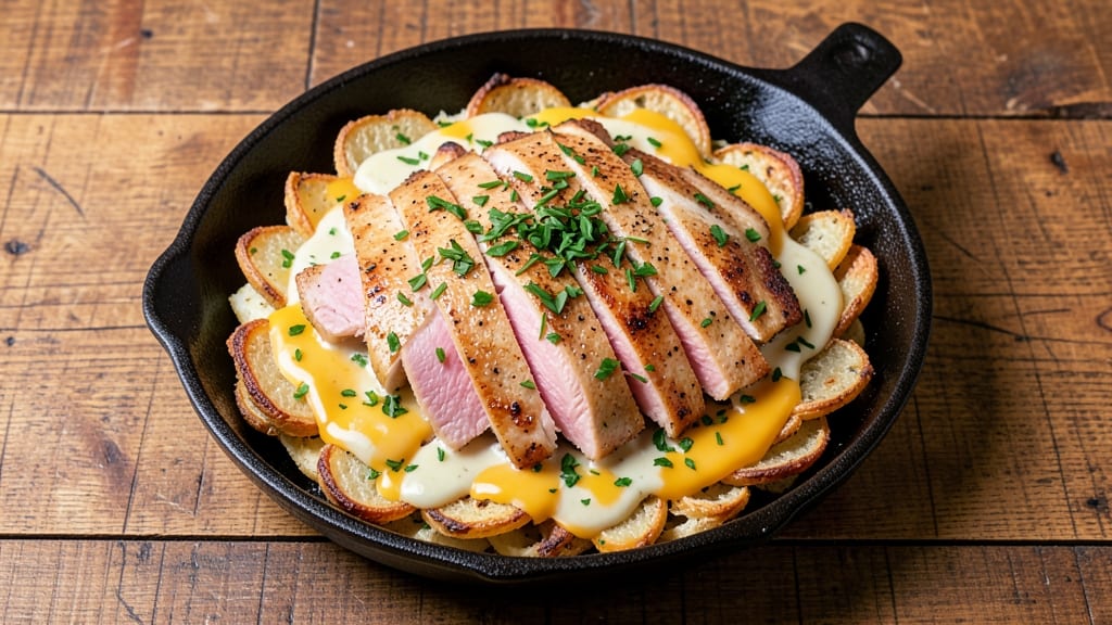 Denny's Chicken Loaded Potato Skillet Recipe: Crispy Top, Melty Cheese, One-Pan Feast