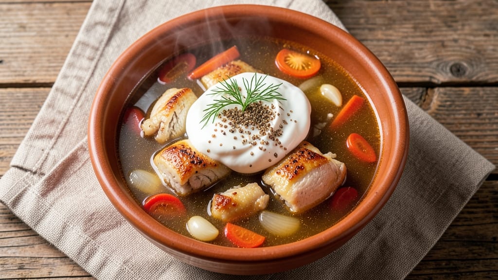 Armenian Chicken Soup Recipe: Spiced Yogurt and Herb-Rich Tradition
