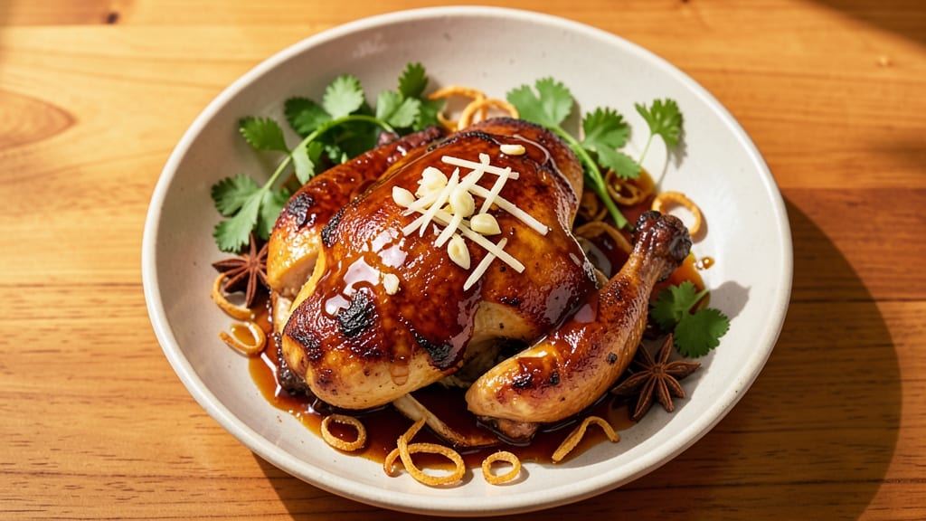 Asian Style Roast Chicken Recipe: Fragrant Five-Spice Crisp With Juicy Core