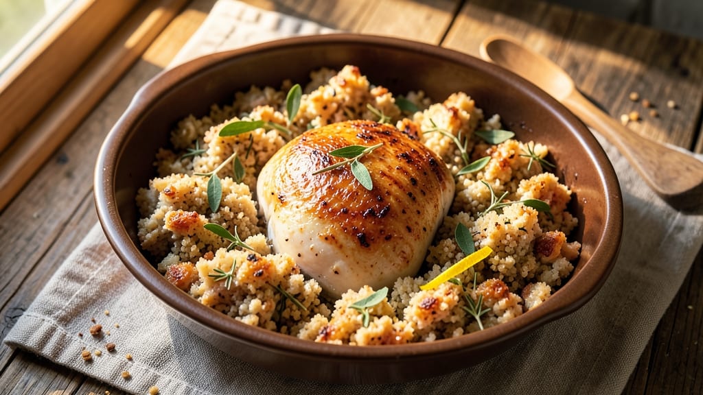 Baked Chicken Breast With Stove Top Stuffing Recipe: Juicy Centers and Herbed Dumplings in One Dish