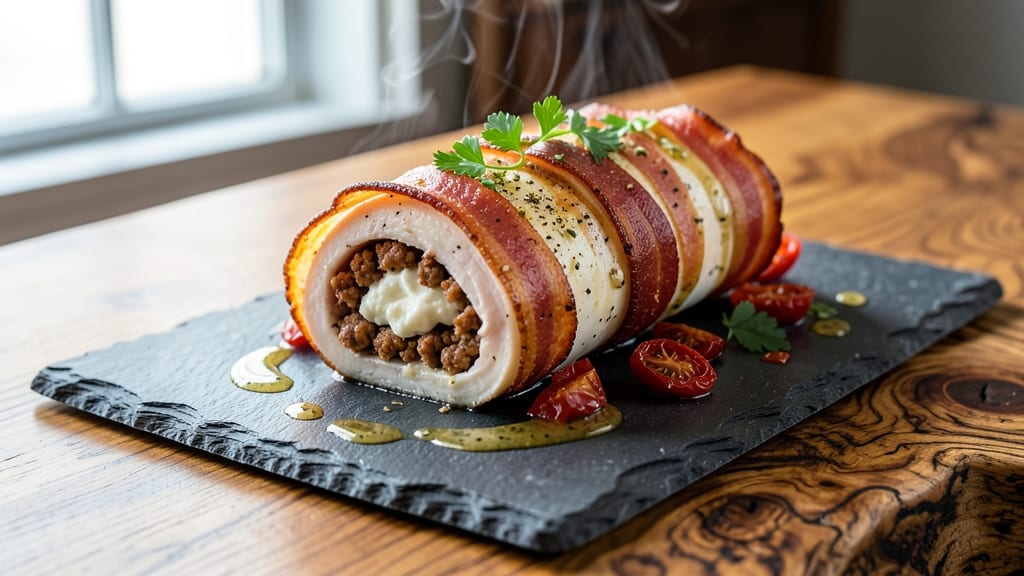 Bacon-Wrapped Stuffed Chicken Rolls Recipe: Smoky Crispy Bites With Juicy Centers