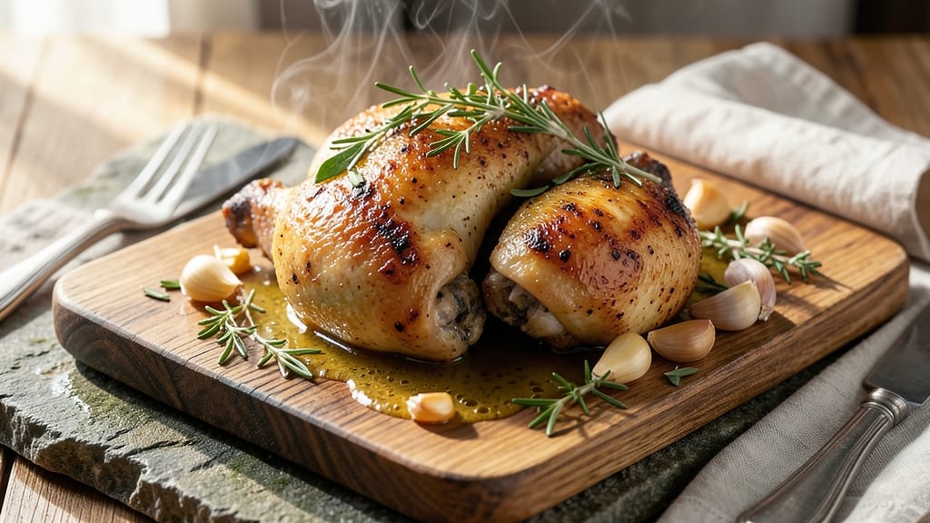 Baked Chicken Vesuvio Recipe: Roman-Style Crispy Crust and Tomato Hug