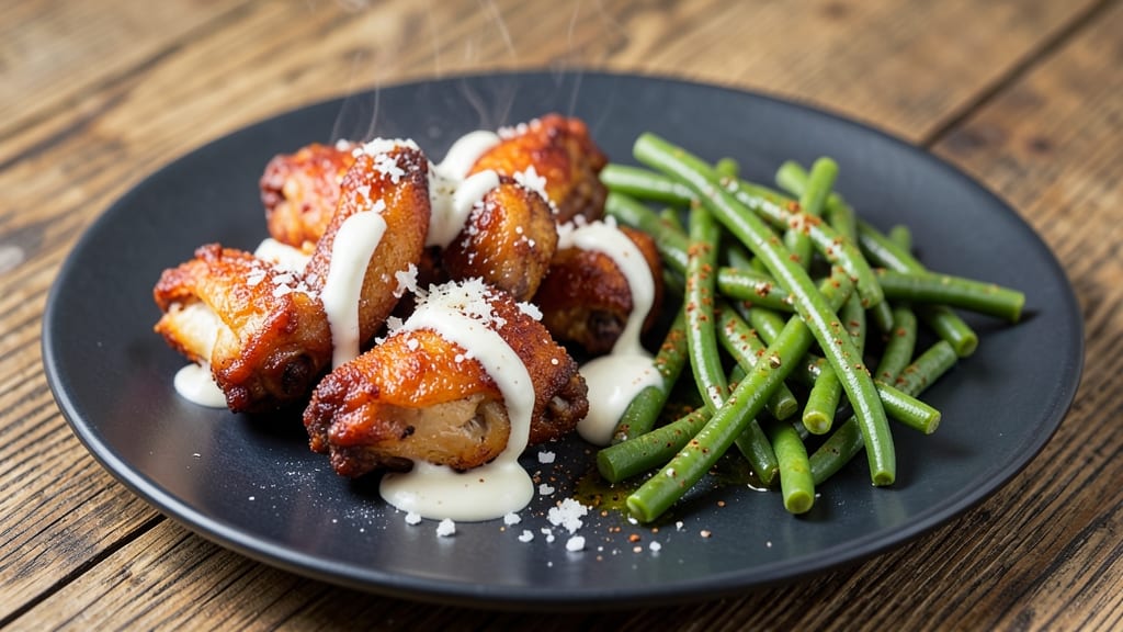 Gordon Ramsay's Chicken Wings and Green Beans Recipe: Crispy Wings With Garlicky Green Beans