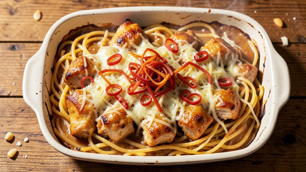 Grandma's Spaghetti Chicken Casserole Recipe: Cheesy Crunch Top That Stays Perfect