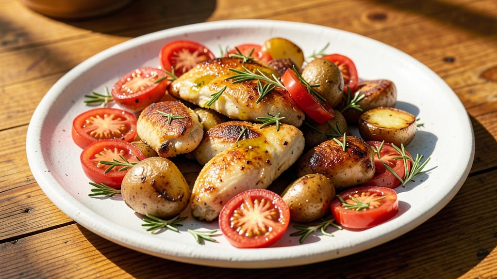 Jamie Oliver's Chicken, Potatoes, and Tomatoes Recipe: One-Pan Herbed Harmony