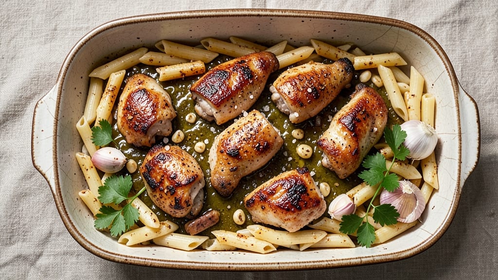 No-Boil Baked Chicken Pasta Recipe: One-Pan Juicy Chicken and Al Dente Noodles