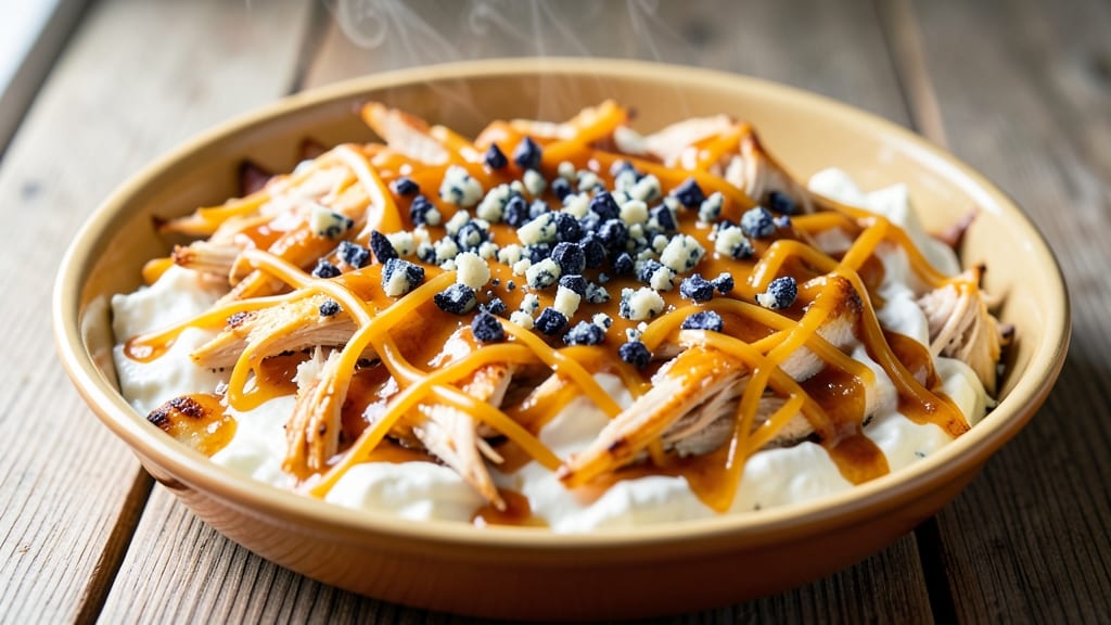 Sweet Baby Ray's Buffalo Chicken Dip Recipe: Spicy Creamy Crowd-Pleaser With Crunchy Topping